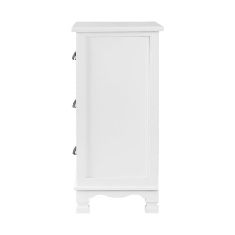 Artiss Bedside Table 3 Drawers Vintage - THYME White Chez Guru