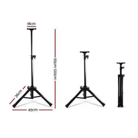 Alpha Speaker Stand 65-120cm Adjustable Height Surround Sound Studio Home 2pcs Chez Guru