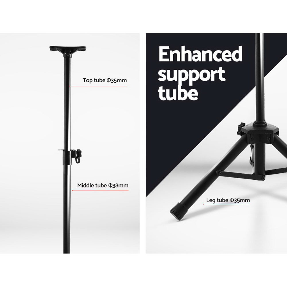 Alpha Speaker Stand 65-120cm Adjustable Height Surround Sound Studio Home 2pcs Chez Guru