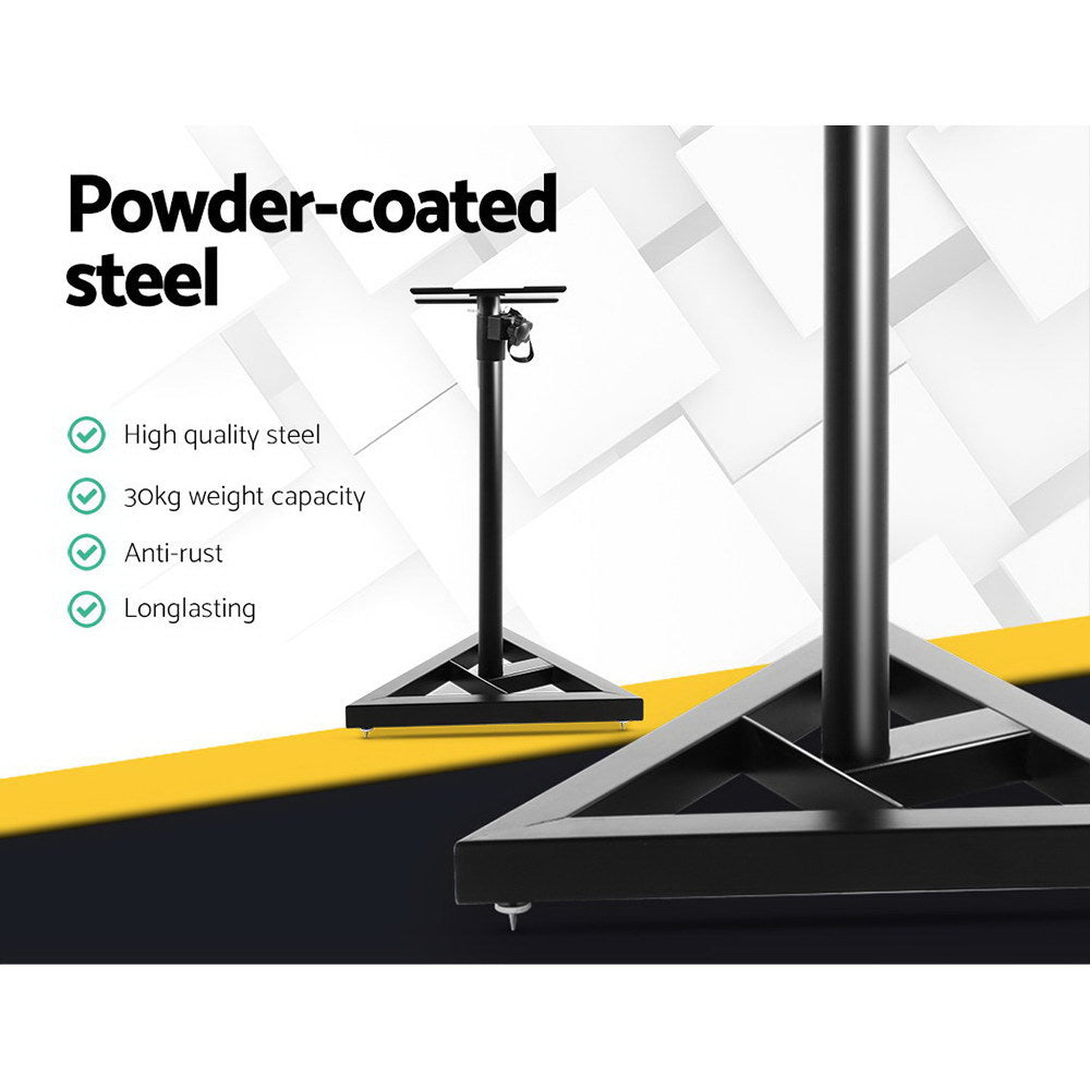 Alpha Speaker Stand 67-120cm Adjustable Height Surround Sound Studio Home 2pcs Chez Guru