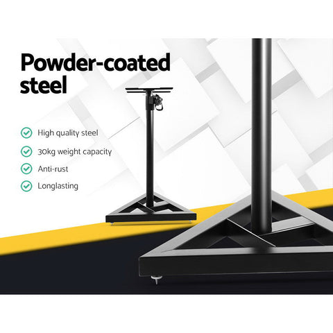 Alpha Speaker Stand 67-120cm Adjustable Height Surround Sound Studio Home 2pcs Chez Guru