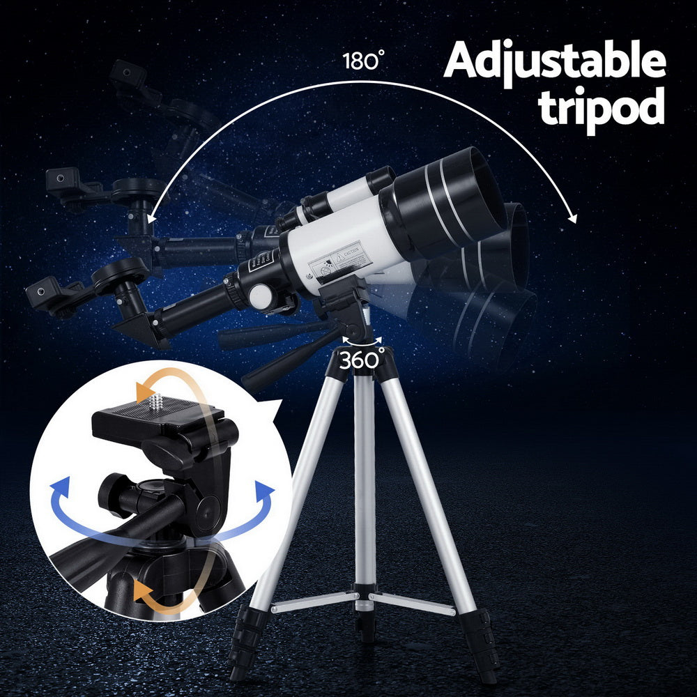 Portable 150X HD Astronomy Telescope with Tripod Optical Outdoor for Kids Adults Chez Guru