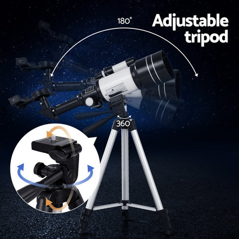 Portable 150X HD Astronomy Telescope with Tripod Optical Outdoor for Kids Adults Chez Guru