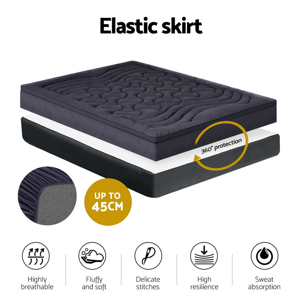 Giselle Bedding Mattress Topper Pillowtop 3-Zone King Single Chez Guru