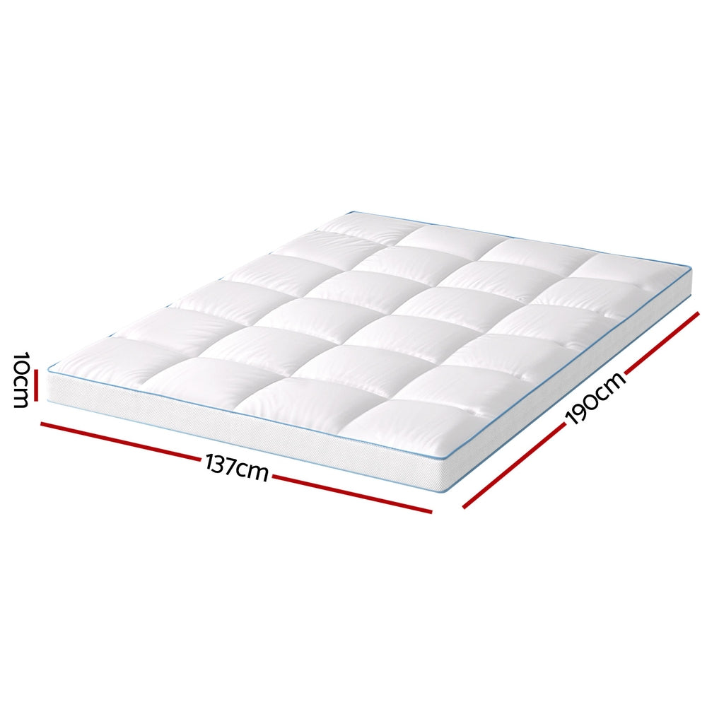 Giselle Bedding Mattress Topper Pillowtop Bamboo 10cm Double Chez Guru