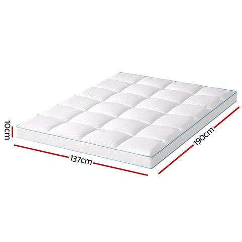 Giselle Bedding Mattress Topper Pillowtop Bamboo 10cm Double Chez Guru