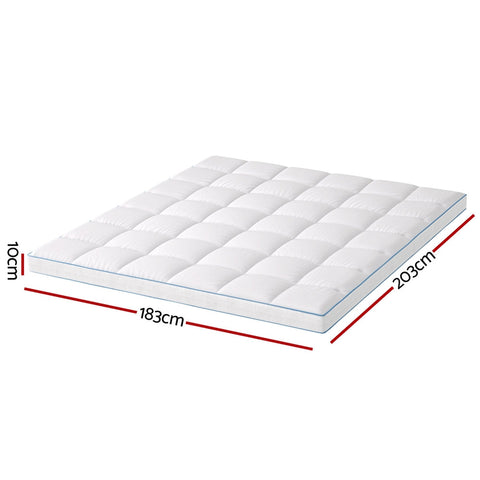 Giselle Bedding Mattress Topper Pillowtop Bamboo 10cm King Chez Guru