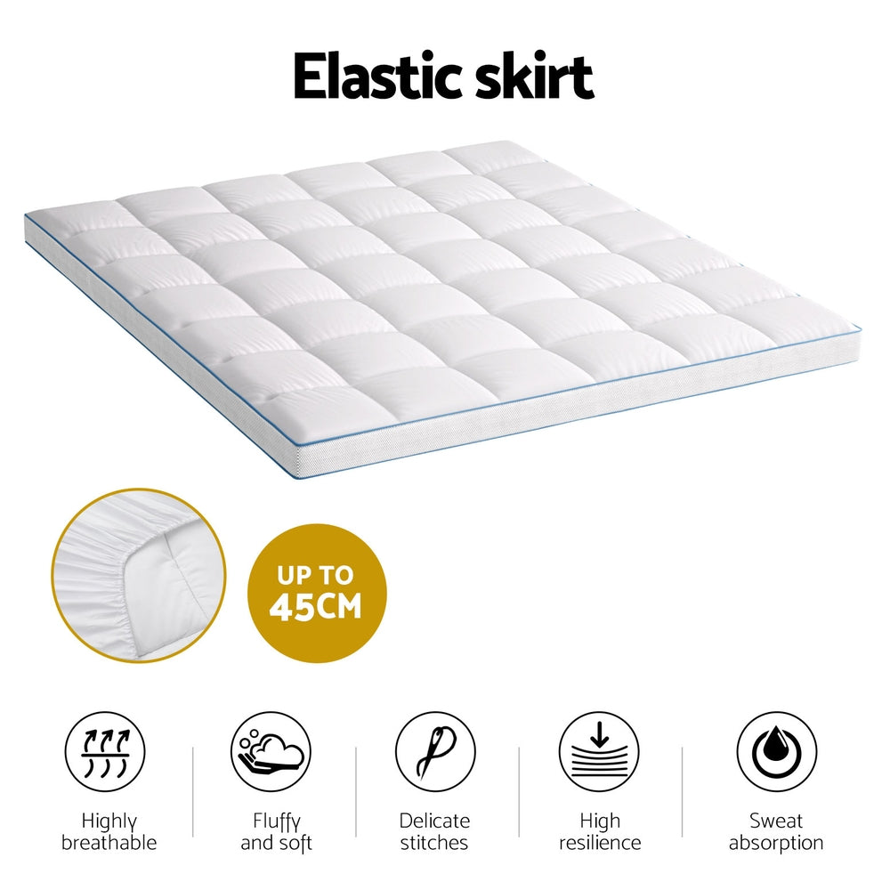Giselle Bedding Mattress Topper Pillowtop Bamboo 10cm King Chez Guru