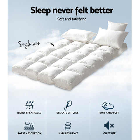 Giselle Bedding Mattress Topper Pillowtop Bamboo Single Chez Guru
