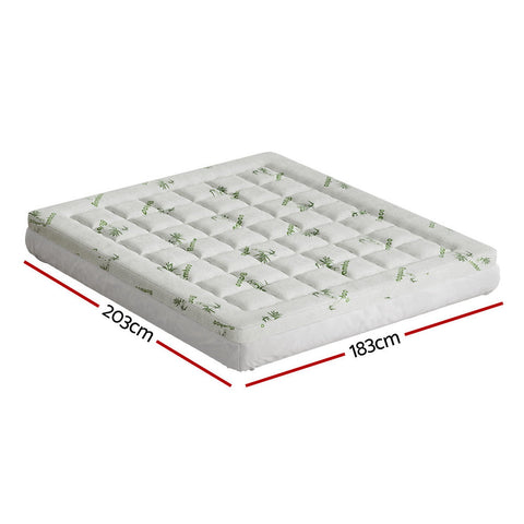 Giselle Bedding Mattress Topper Pillowtop Bamboo 7.5cm King Chez Guru