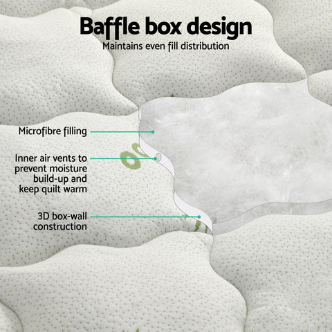 Giselle Bedding Mattress Topper Pillowtop Bamboo 7.5cm King Chez Guru
