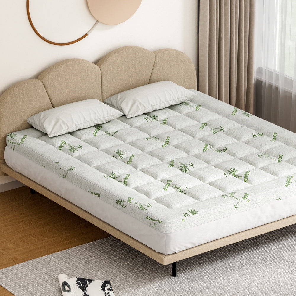 Giselle Bedding Mattress Topper Pillowtop Bamboo 7.5cm King Chez Guru