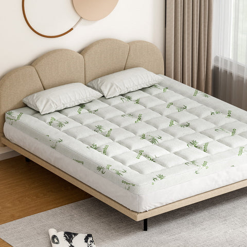 Giselle Bedding Mattress Topper Pillowtop Bamboo 7.5cm King Chez Guru