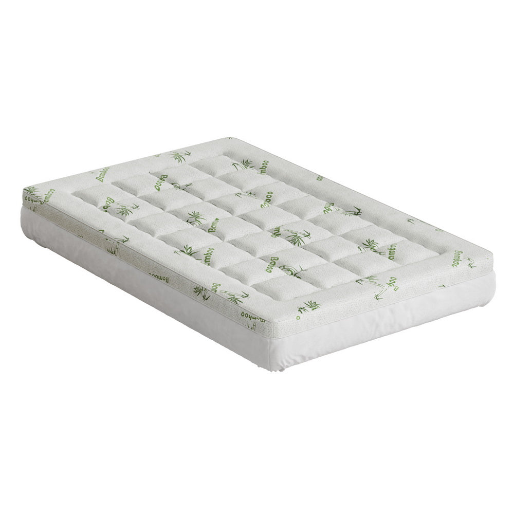 Giselle Bedding Mattress Topper Pillowtop Bamboo 7.5cm King Single Chez Guru