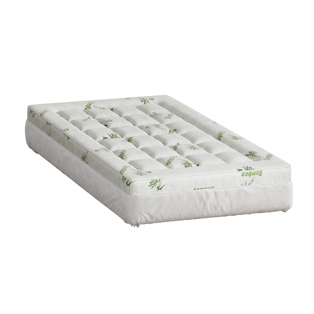 Giselle Bedding Mattress Topper Pillowtop Bamboo 7.5cm Single Chez Guru