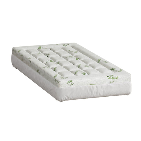 Giselle Bedding Mattress Topper Pillowtop Bamboo 7.5cm Single Chez Guru