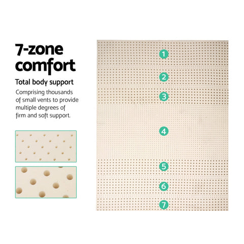 Giselle Bedding Latex Mattress Topper 5cm Double Chez Guru