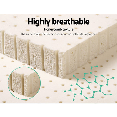 Giselle Bedding Latex Mattress Topper 5cm Double Chez Guru