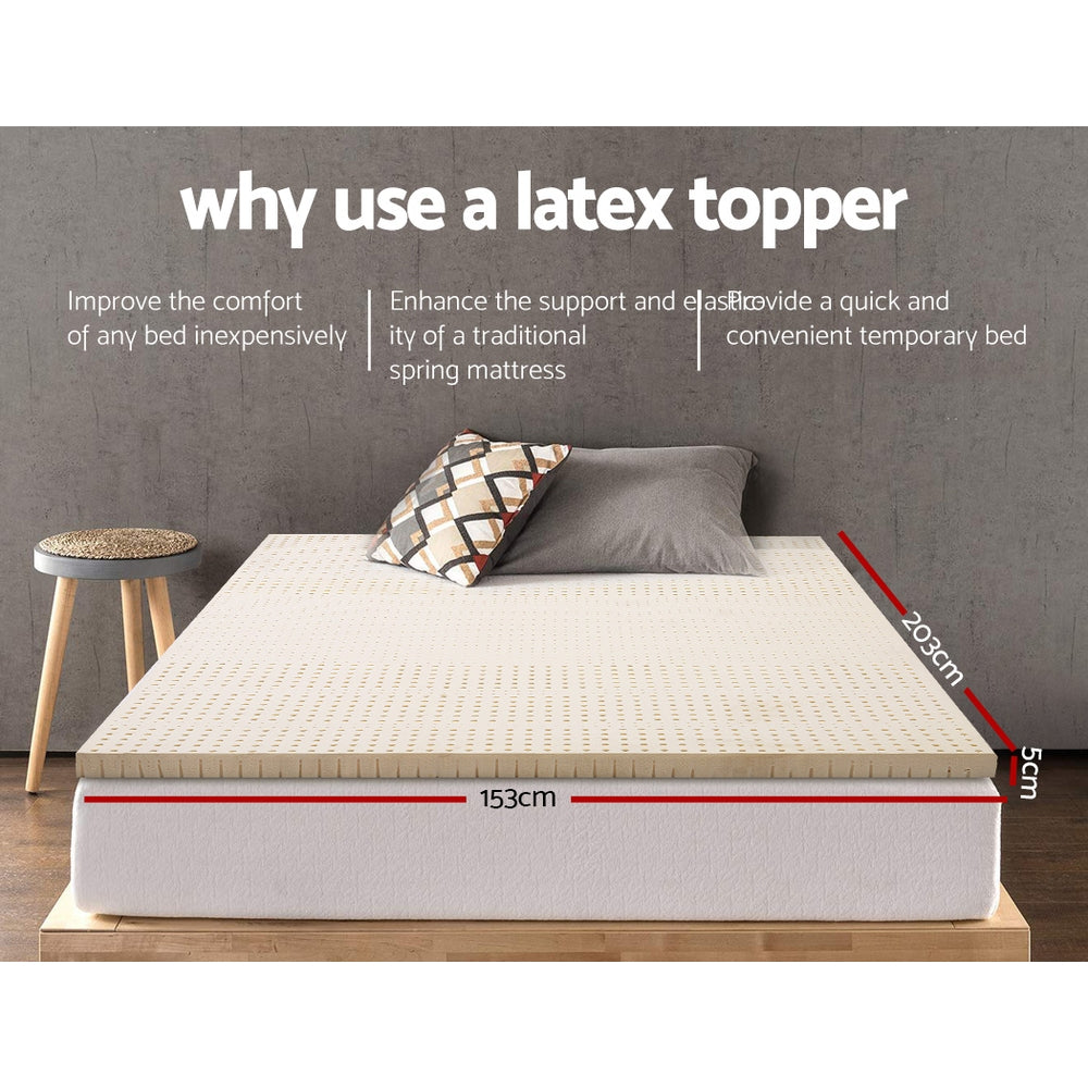 Giselle Bedding Latex Mattress Topper 5cm Queen Chez Guru