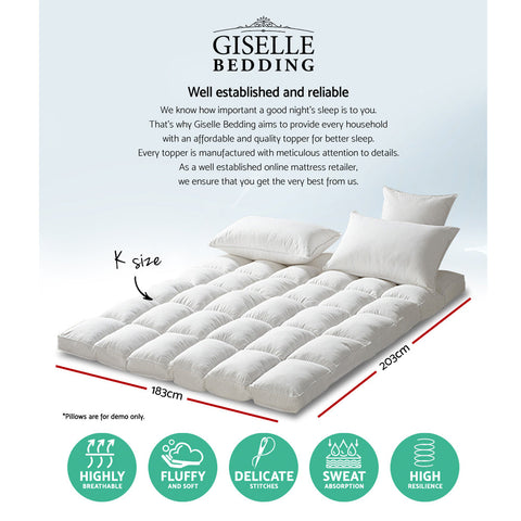 Giselle Bedding Mattress Topper Pillowtop Protector Pad King Chez Guru
