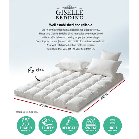 Giselle Bedding Mattress Topper Pillowtop Protector Pad King Single Chez Guru
