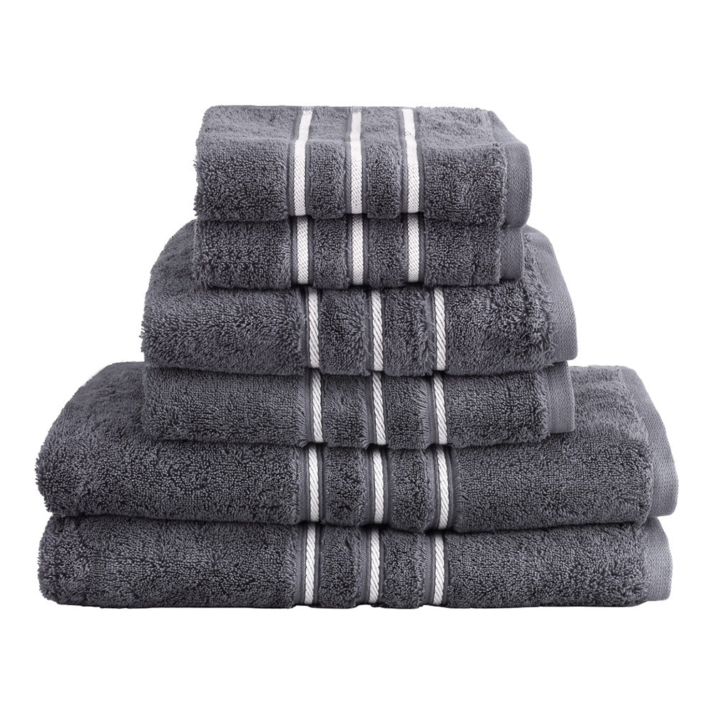 6 Pack Bath Towels Set Cotton Towel Grey Chez Guru