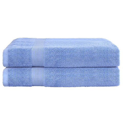 2 Pack Bath Sheets Set Cotton Extra Large Towel Blue Chez Guru