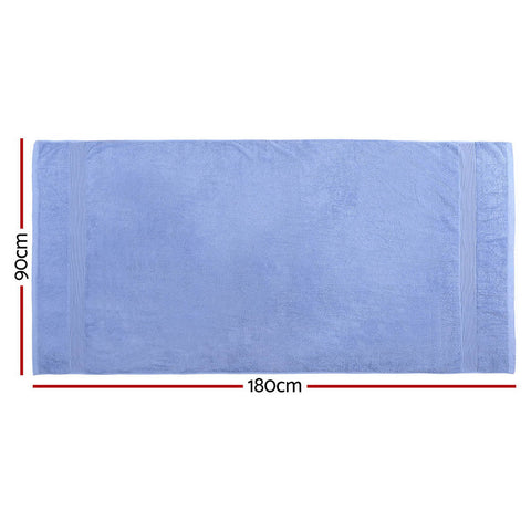 2 Pack Bath Sheets Set Cotton Extra Large Towel Blue Chez Guru