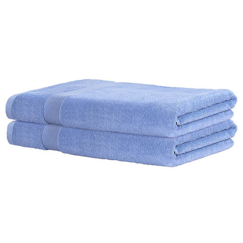 2 Pack Bath Sheets Set Cotton Extra Large Towel Blue Chez Guru