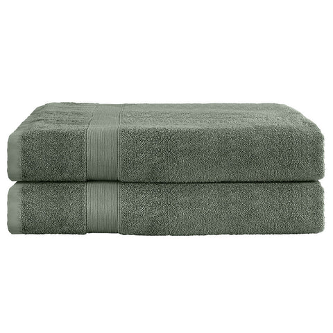 2 Pack Bath Sheets Set Cotton Extra Large Towel Green Chez Guru