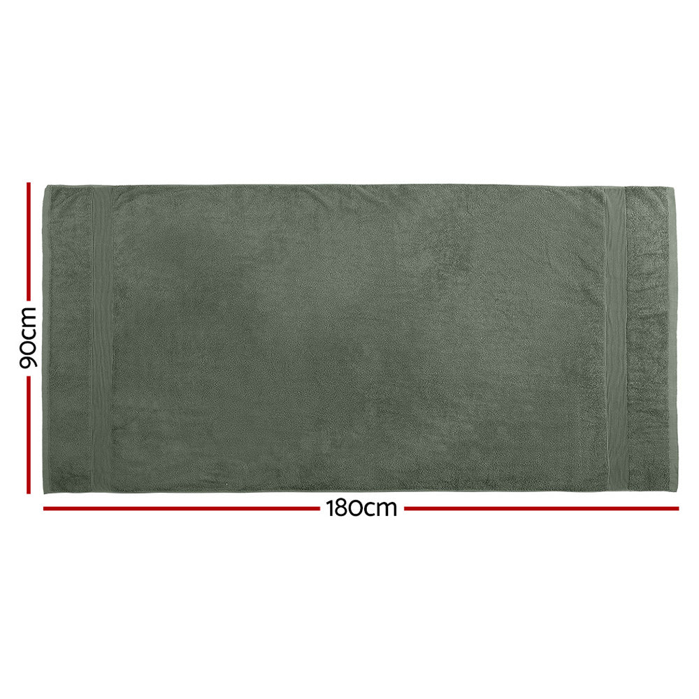 2 Pack Bath Sheets Set Cotton Extra Large Towel Green Chez Guru