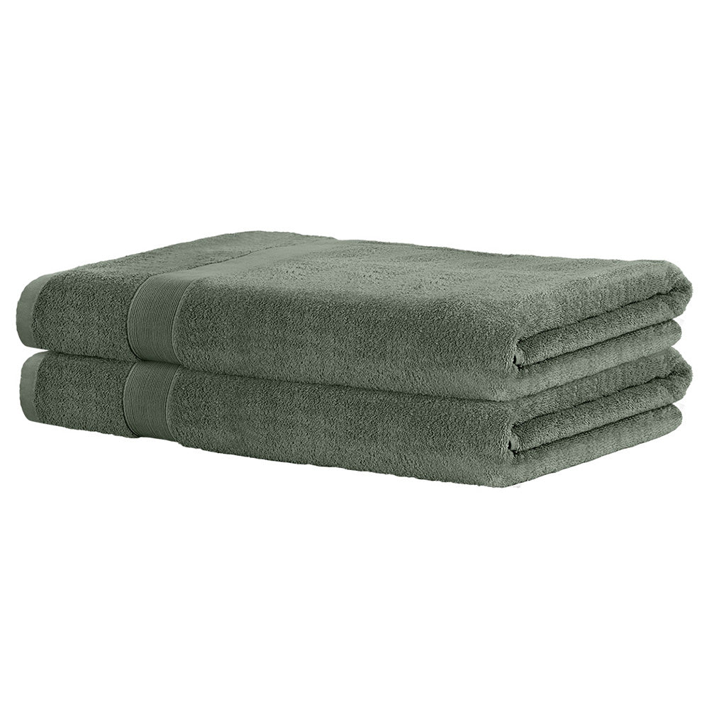 2 Pack Bath Sheets Set Cotton Extra Large Towel Green Chez Guru
