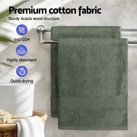 2 Pack Bath Sheets Set Cotton Extra Large Towel Green Chez Guru