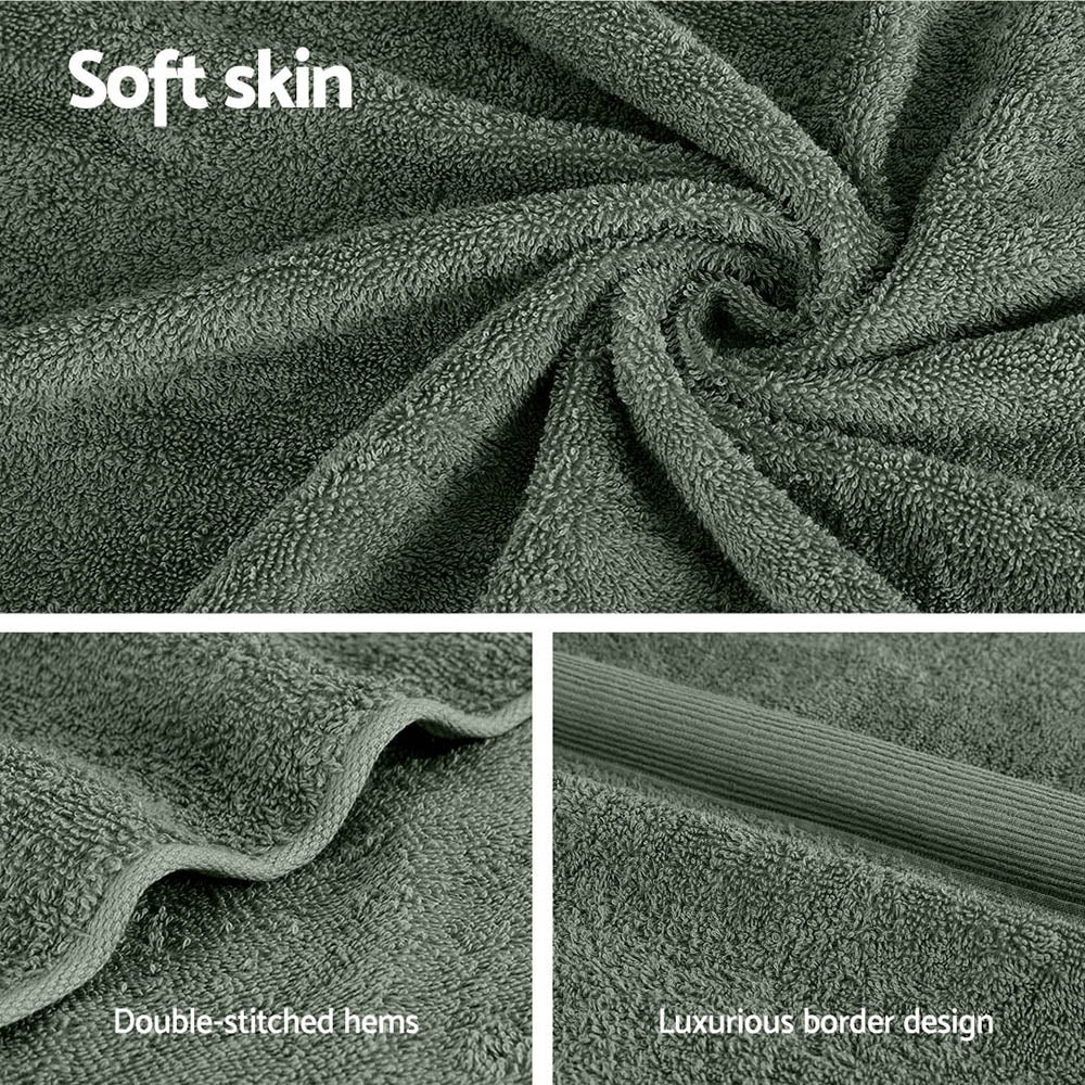 2 Pack Bath Sheets Set Cotton Extra Large Towel Green Chez Guru