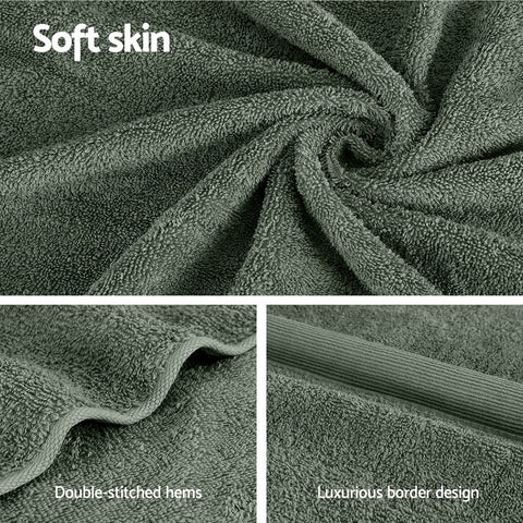 2 Pack Bath Sheets Set Cotton Extra Large Towel Green Chez Guru