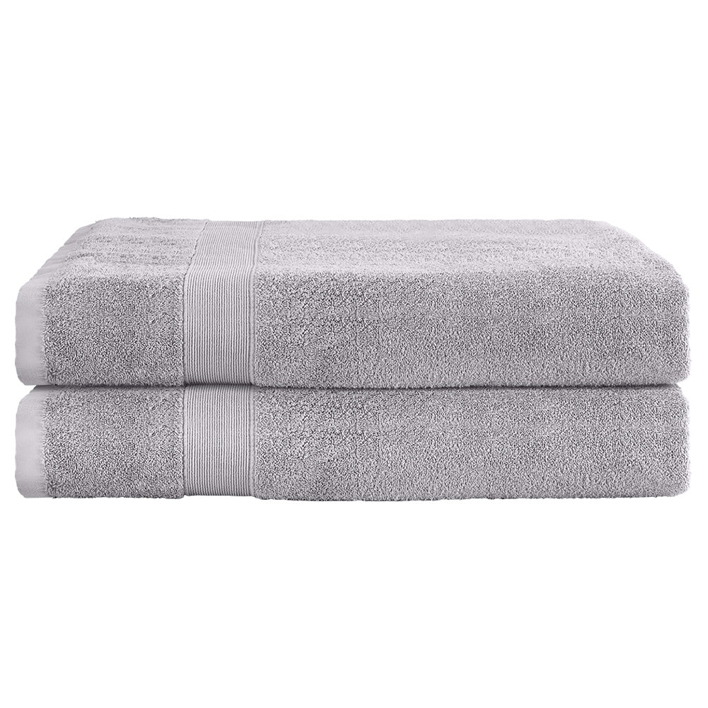 2 Pack Bath Sheets Set Cotton Extra Large Towel Grey Chez Guru