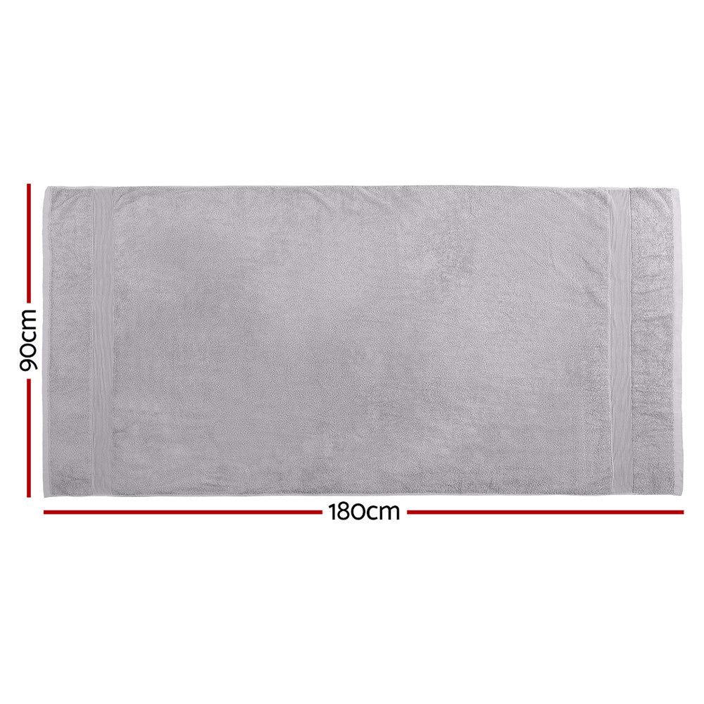 2 Pack Bath Sheets Set Cotton Extra Large Towel Grey Chez Guru