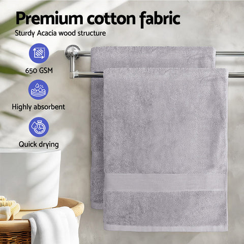 2 Pack Bath Sheets Set Cotton Extra Large Towel Grey Chez Guru