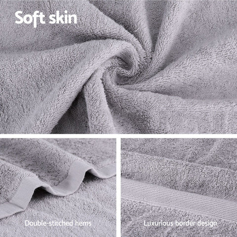 2 Pack Bath Sheets Set Cotton Extra Large Towel Grey Chez Guru