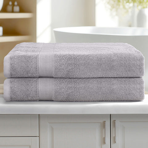 2 Pack Bath Sheets Set Cotton Extra Large Towel Grey Chez Guru