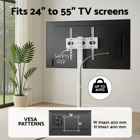 Artiss TV Stand 24-55" Swivel Height Adjustable Floor Mount for TVs