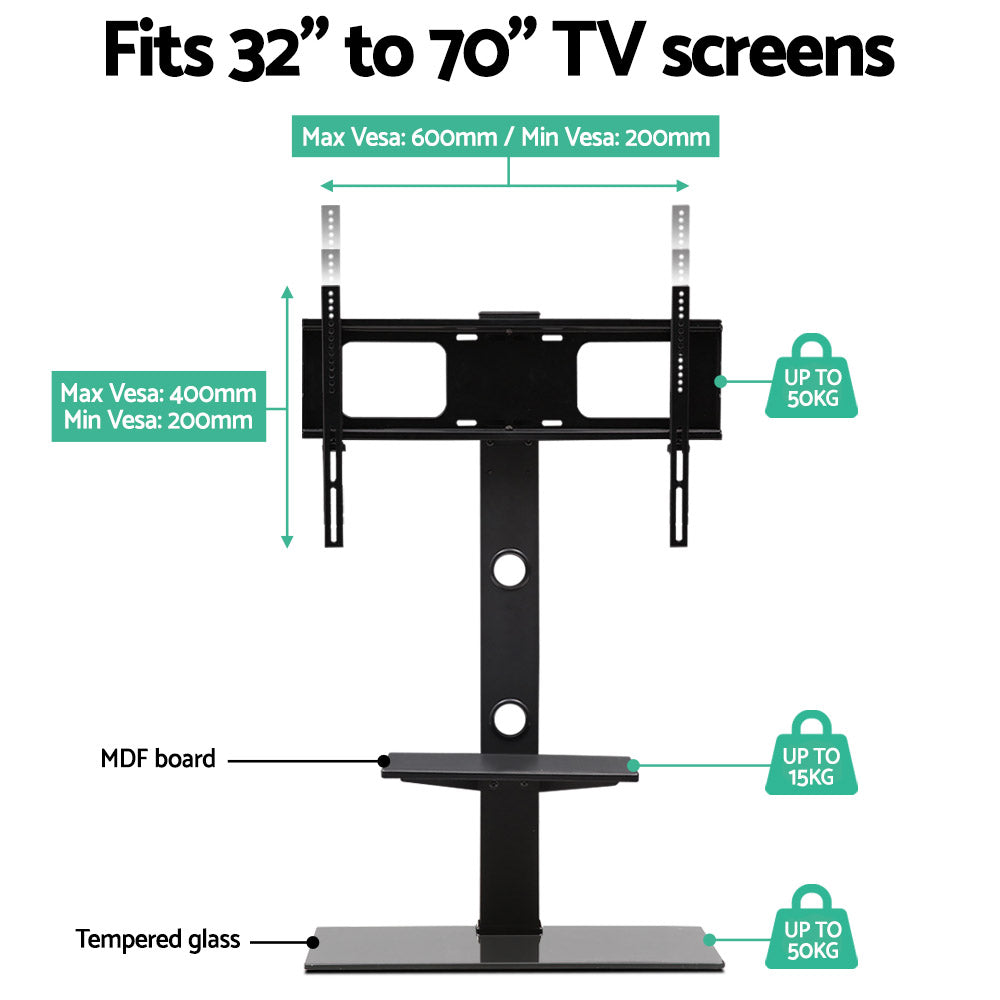 Artiss TV Stand Mount Bracket for 32"-70" LED LCD 2 Tiers Storage Floor Shelf - Chez Guru