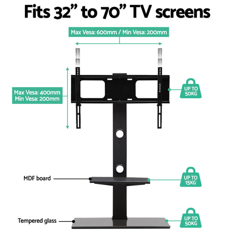 Artiss TV Stand Mount Bracket for 32"-70" LED LCD 2 Tiers Storage Floor Shelf - Chez Guru