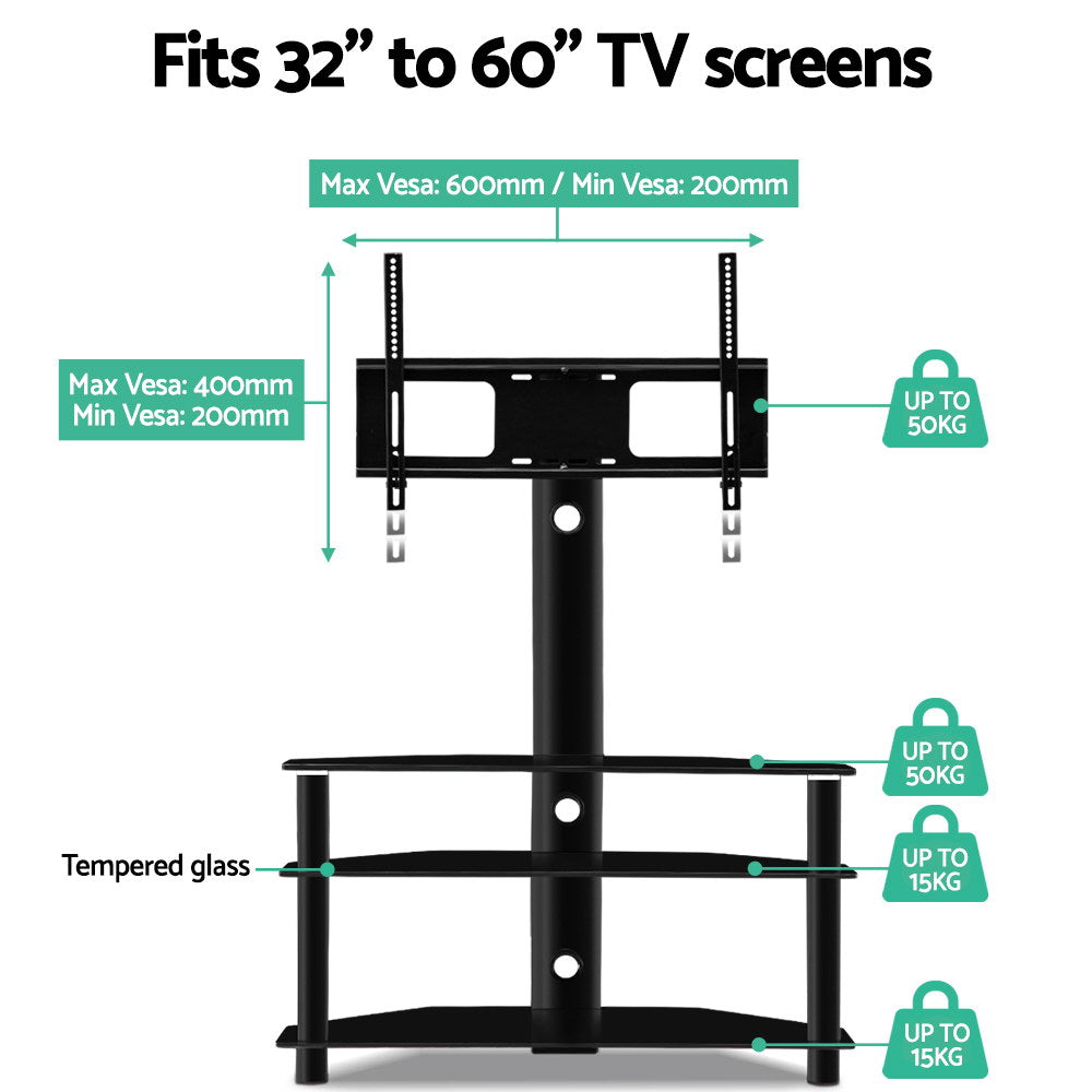 Artiss TV Stand Mount Bracket for 32"-60" LED LCD 3 Tiers Storage Floor Shelf Chez Guru