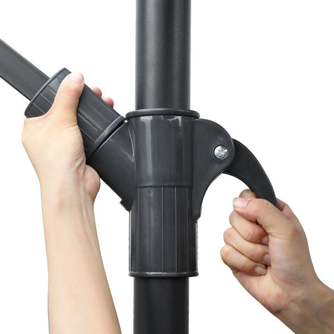 Instahut 3m Outdoor Umbrella Cantilever Beach Garden Patio Black