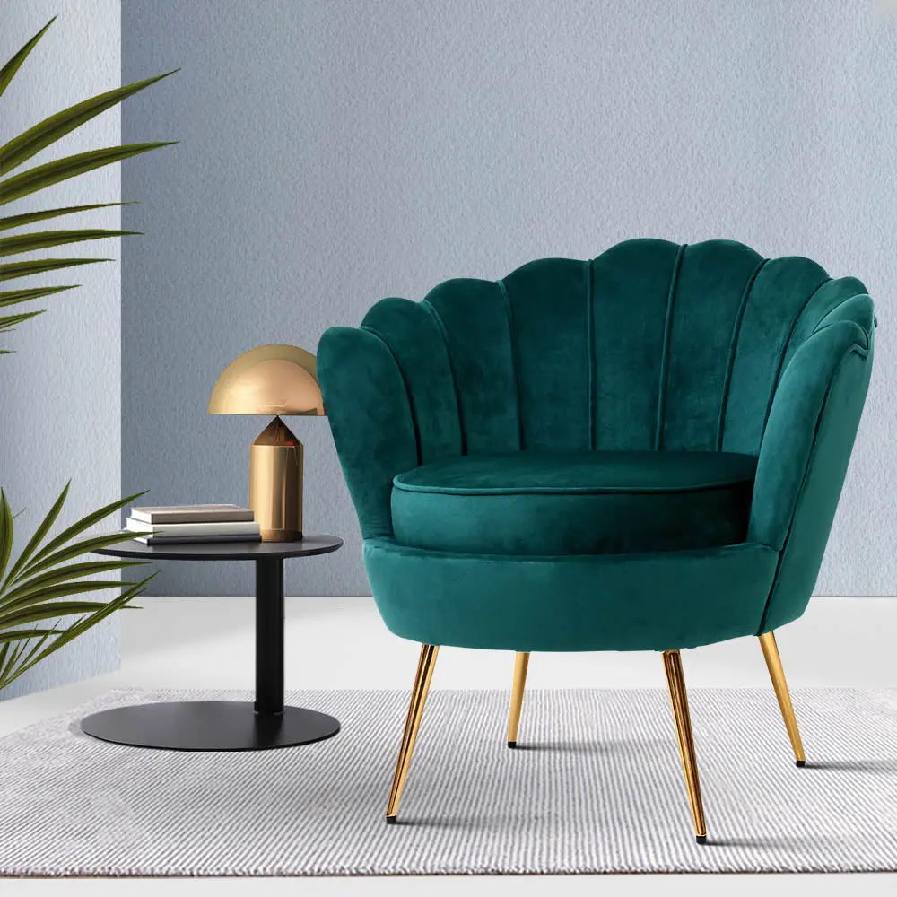 Artiss Armchair Velvet Green Callista - Chez Guru