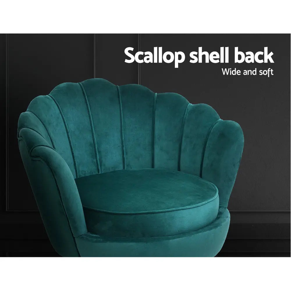Artiss Armchair Velvet Green Callista - Chez Guru