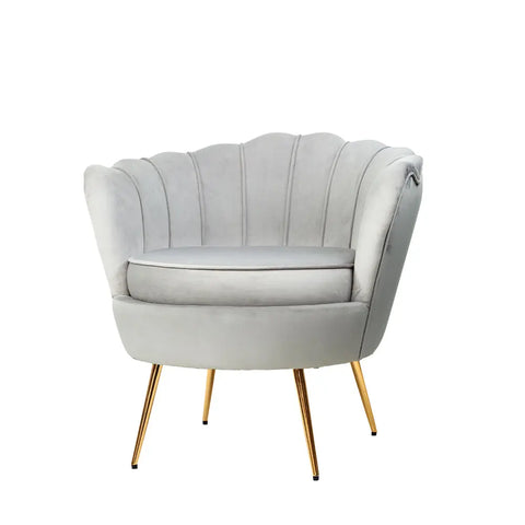 Artiss Armchair Velvet Grey Callista - Chez Guru