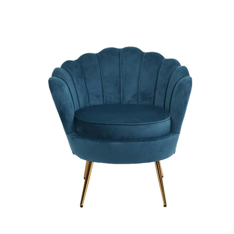 Artiss Armchair Velvet Blue Callista - Chez Guru