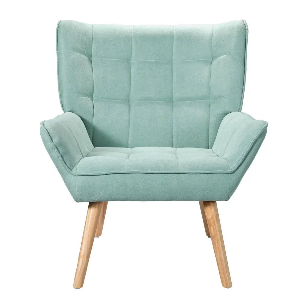 Artiss Armchair Lounge Chair Accent Chairs Sofa Linen Fabric Cushion Seat Blue - Chez Guru